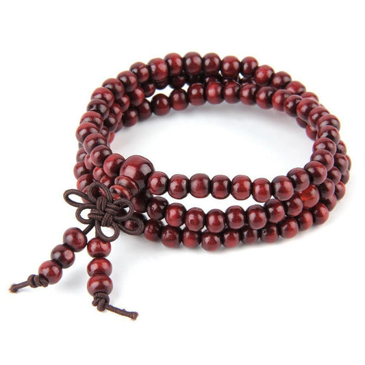 Natural Sandalwood Buddhist Meditation Bracelet - 108 6 mm beads