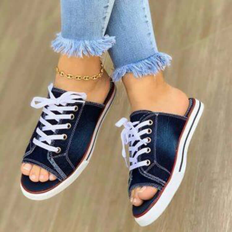 These open-toe canvas sneaker sandals are perfect for any casual occasion. Whether you're strolling through the park, or running errands. you will get noticed.