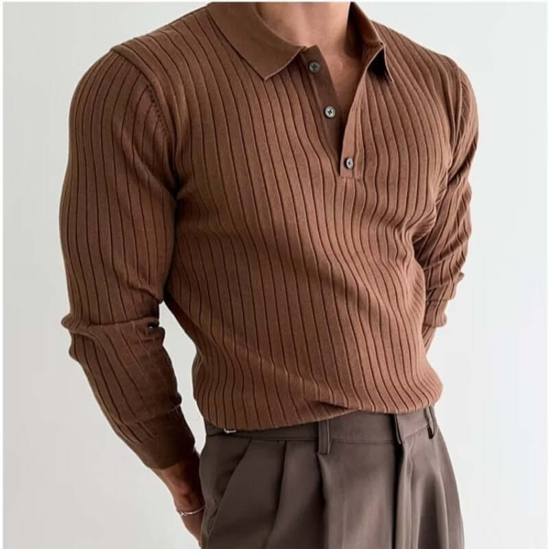 Our exquisitely crafted Men's Long Sleeve Polo Knitted Pullover Shirt features a unique design that is both stylish and beautiful. It's the perfect choice.