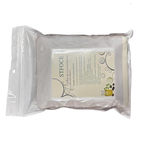 STFOCE 20pcs Castor Oil Pack Wrap, Self Adhesive