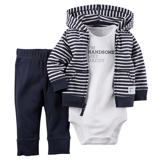 Our irresistible 3 pc sets, complete with onesies, hoodies, and sweat pants. Get more than one & create endless outfit combinations for your little ones, perfect for any occasion like travel, parties, and park outings. Get yours now and enhance your kid's
