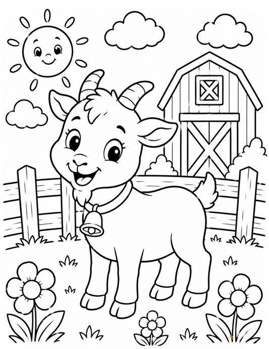 Welcome To The Farm Printable Coloring Book