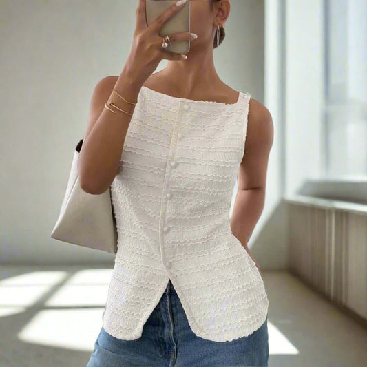 Elevate your wardrobe with our Women's Classically Styled Button-down Vest. Versatile for any occasion. Dress up or down.