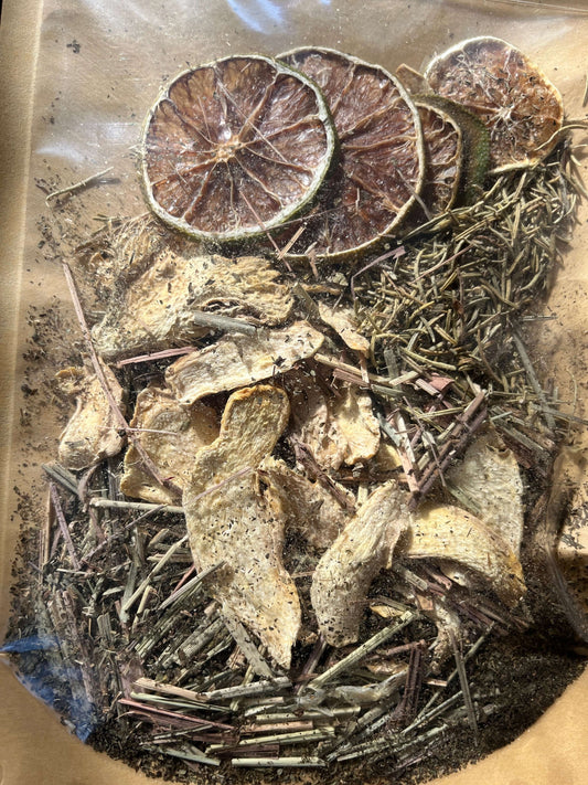 dry botanicals and fruit slices for simmer and dry potpourri 