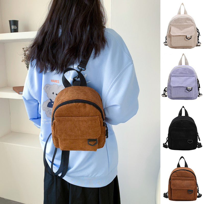 As a passionate believer in our product's value, I highly recommend this backpack for any occasion, whether it be for back to school or everyday use. The cute corduroy design adds a touch of quirkiness to your style, making you stand out with enthusiasm a