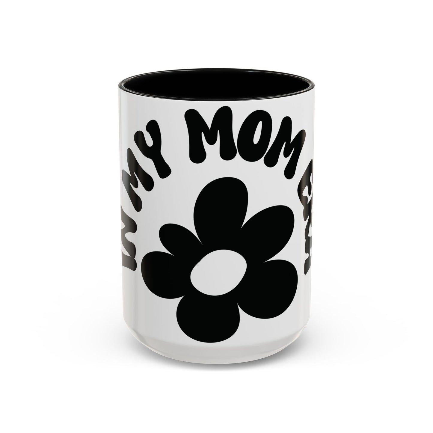 Elevate your coffee or tea ritual with these stylish and functional ceramic mugs, available in 11oz and 15oz sizes. The sleek glossy finish and eye-catching color contrast make these mugs a joy to use and look at. Perfect for moms enjoying the mom era and