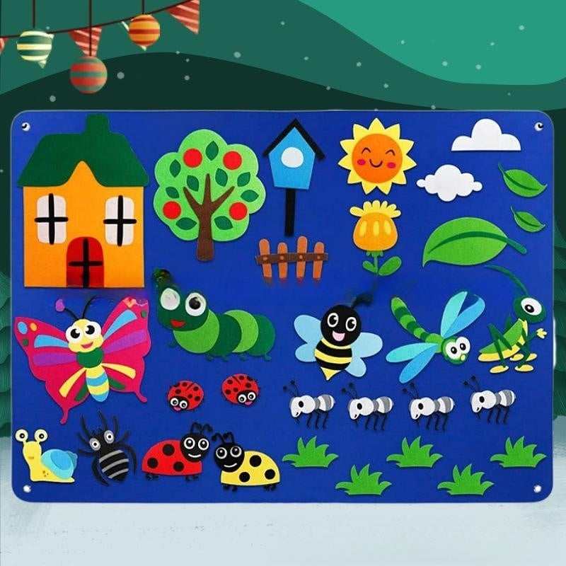 Unleash your child's creativity with these 3-dimensional felt boards! They can play show & tell, color printing dinosaurs on the storyboard, and explore various themes like stars, the ocean, the farm, the zoo, insects, and more! The possibilities are endl