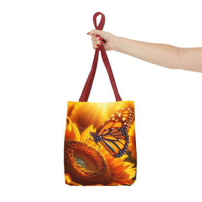 This Monarch Butterfly on Sunflower Tote Bag brings a touch of nature and beauty to your everyday outings. Perfect for nature lovers, garden enthusiasts, and those who appreciate vibrant colors. Ideal for picnics, farmer's market trips, and beach days.Pro