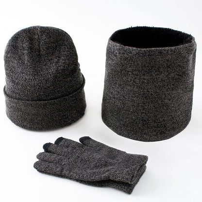 Winter men's hat, scarf, gloves, 3 pieces sets