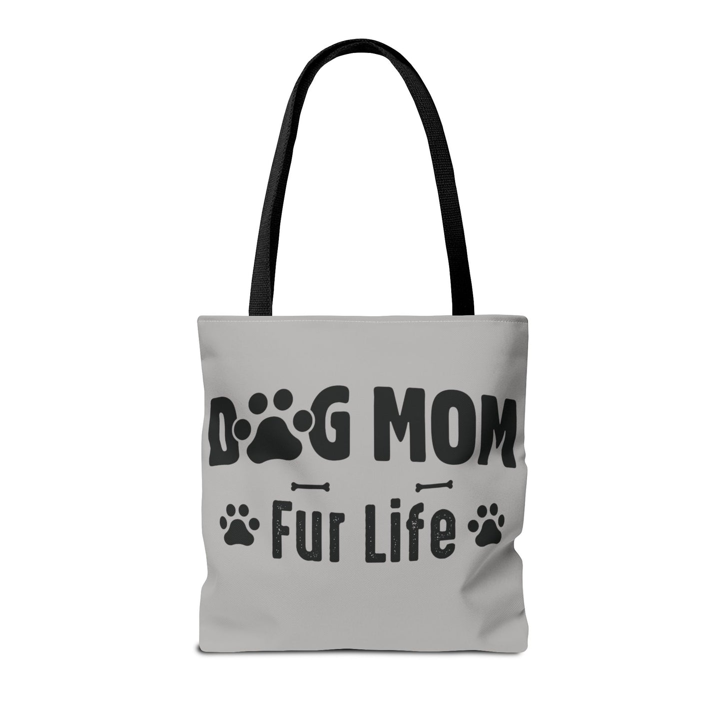 Canvas Tote Bag with 'Best Dog Dad Ever' on front & 'Dog Mom Fur Life' on back, perfect for dog-loving couples. Gives off a cozy and inclusive vibe, suitable for dog parents celebrating special occasions or everyday use.Product features- 100% Polyester bo