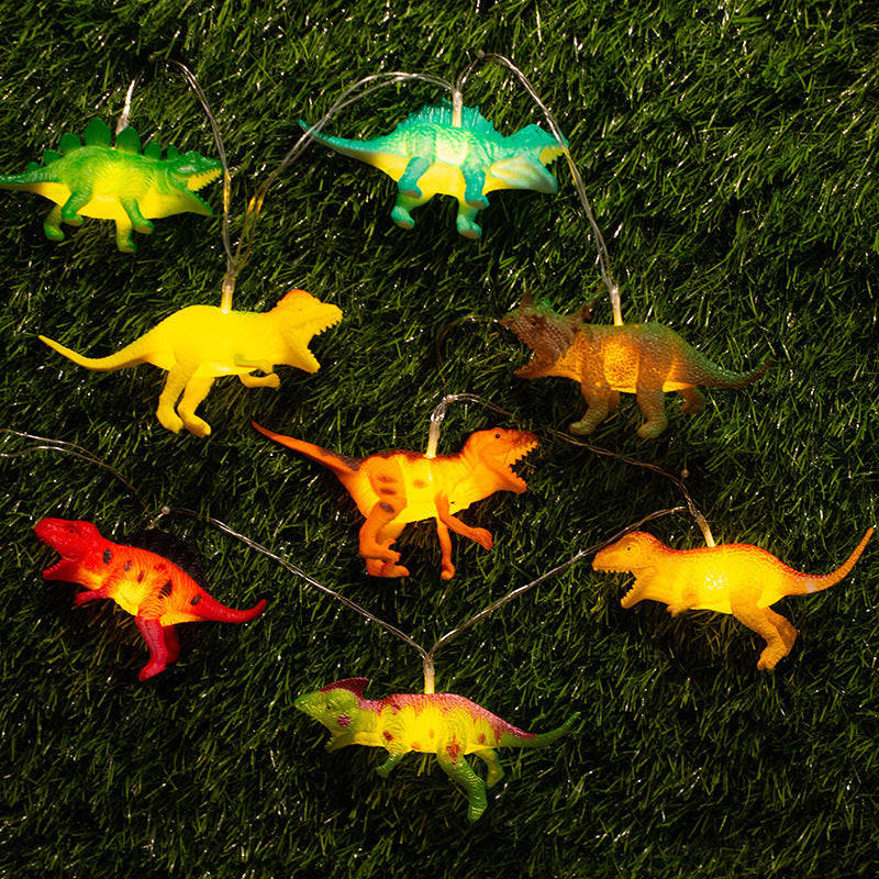 Cute decoration Idea, Battry-operated Dinosaur string up lights, for their bedroom lighting or your Christmas tree. It will look so cute and your kids will adore it!