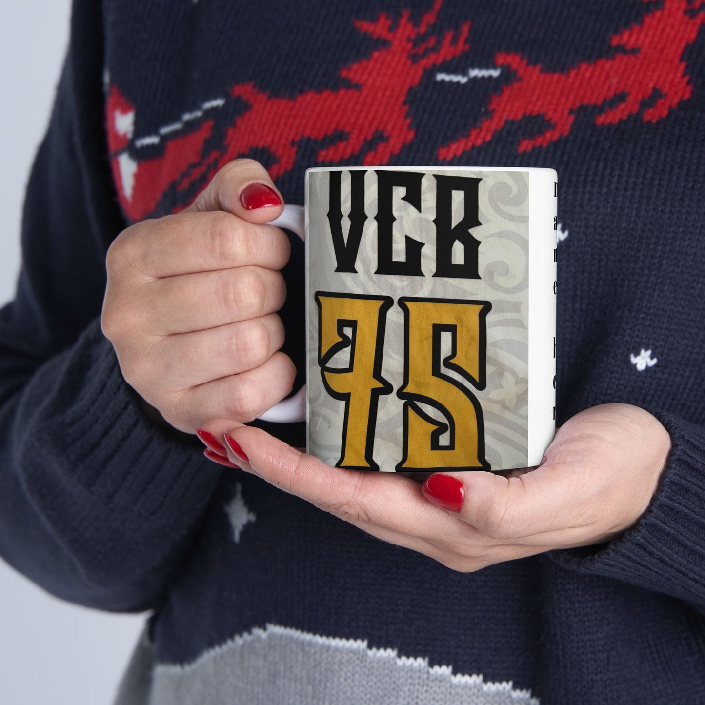 Customizable ceramic mugs in 11oz and 15oz sizes, perfect for adding a team logo, athlete's name and number, or a personal picture and name. These mugs are vibrant, unique, and can be customized to fit any style or preference. Ideal for sports fans, athle