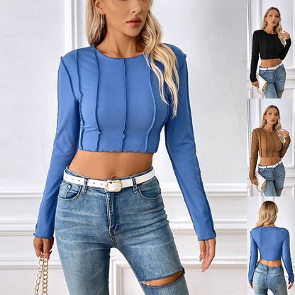 Long Sleeve Cropped T-shirt