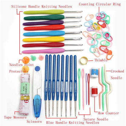 Experience a new skill set with this Crochet tool set, featuring needles, hooks, counting rings, and more! Perfect for bonding with your child and ideal for art projects for any boy or girl. Unleash your creativity and have fun! Storage box included! Deli