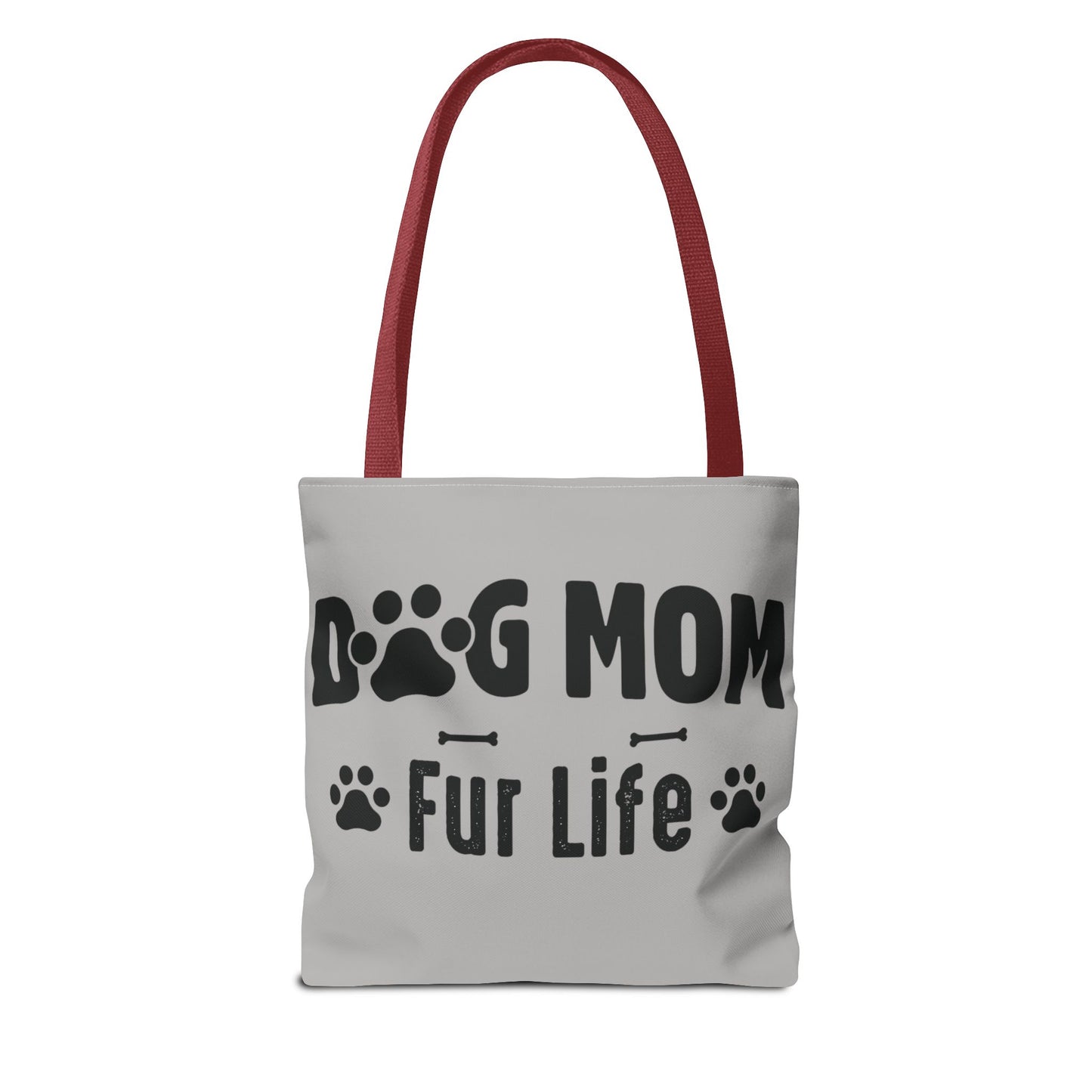 Canvas Tote Bag with 'Best Dog Dad Ever' on front & 'Dog Mom Fur Life' on back, perfect for dog-loving couples. Gives off a cozy and inclusive vibe, suitable for dog parents celebrating special occasions or everyday use.Product features- 100% Polyester bo