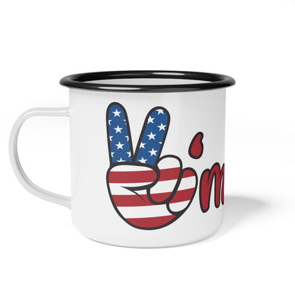 This enamel mug is a camper's best sidekick, perfect for enjoying coffee, tea, hot chocolate, or iced drinks on any adventure. With its vibrant colors and durable design, this mug is suitable for outdoor and indoor use. Ideal for campers, hikers, and outd