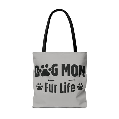 Canvas Tote Bag with 'Best Dog Dad Ever' on front & 'Dog Mom Fur Life' on back, perfect for dog-loving couples. Gives off a cozy and inclusive vibe, suitable for dog parents celebrating special occasions or everyday use.Product features- 100% Polyester bo