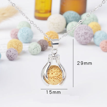 Experience the power of aromatherapy with our stunning Volcanic Rock pendant. Infuse your favorite essential oils for a moment of relaxation and de-stressing from daily triggers. Breathe in and feel the soothing effects. Chain 45 CM (18") + 5 CM (2") exte