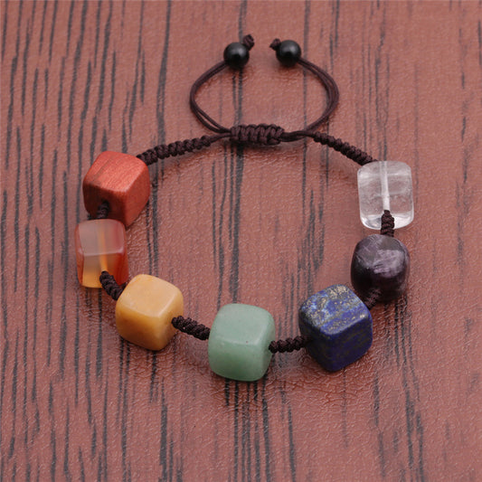 "Crafted by hand, these Seven Chakra Stone Bead Bracelets promote meditation and healing." Unlock the power of meditation with these handmade Seven Chakra Stone Bead Bracelets, designed to promote healing and inner peace.