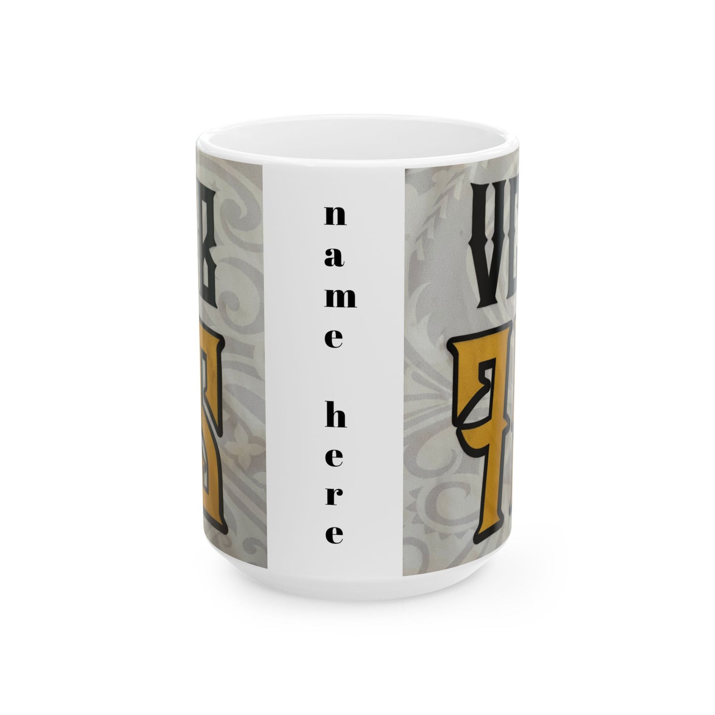 Customizable ceramic mugs in 11oz and 15oz sizes, perfect for adding a team logo, athlete's name and number, or a personal picture and name. These mugs are vibrant, unique, and can be customized to fit any style or preference. Ideal for sports fans, athle