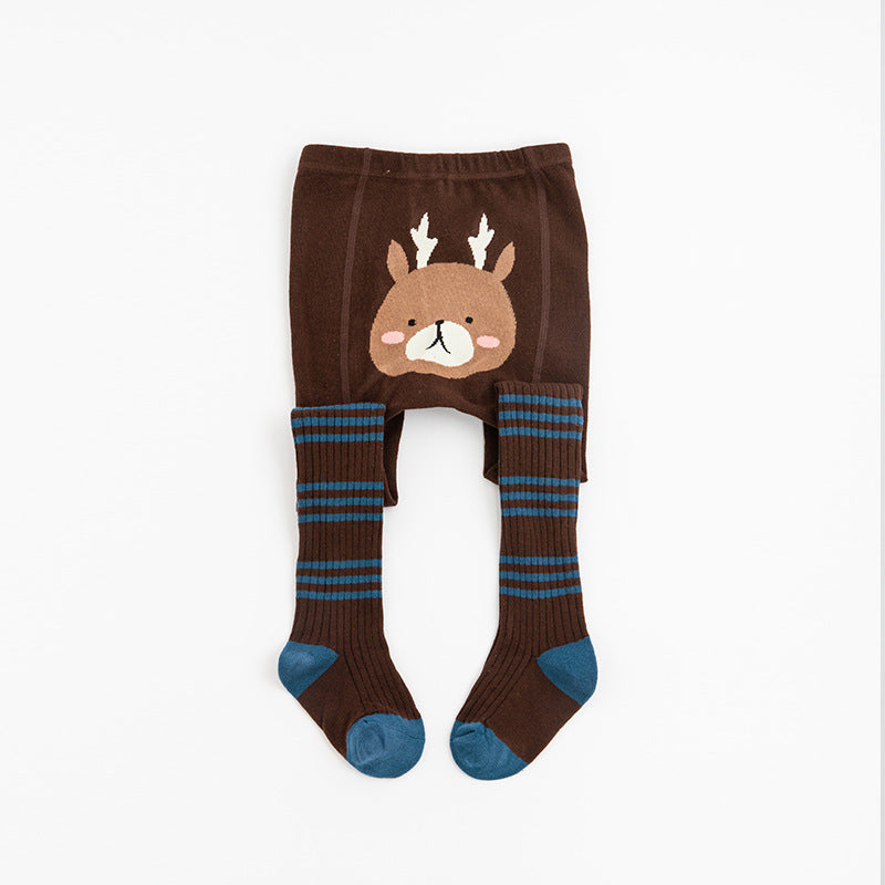 Babies and toddlers will be wild about these animal face leggings that protect their legs from the hazards of crawling, rolling, climbing, and jumping. Size: