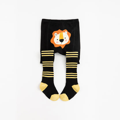 Babies and toddlers will be wild about these animal face leggings that protect their legs from the hazards of crawling, rolling, climbing, and jumping. Size: