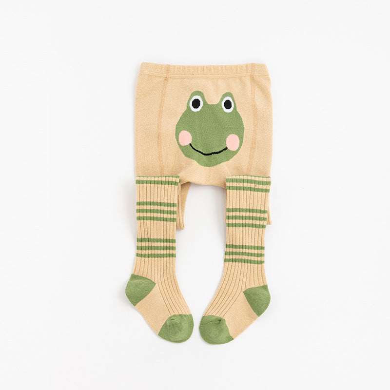 Babies and toddlers will be wild about these animal face leggings that protect their legs from the hazards of crawling, rolling, climbing, and jumping. Size: