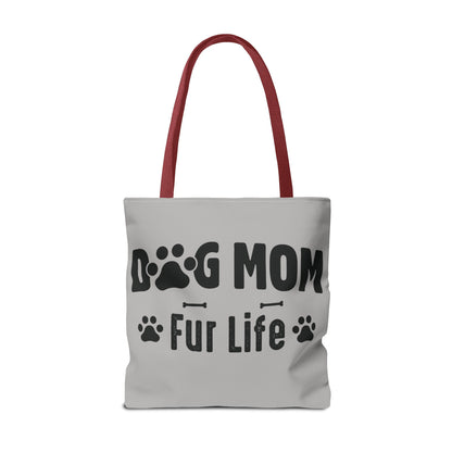 Canvas Tote Bag with 'Best Dog Dad Ever' on front & 'Dog Mom Fur Life' on back, perfect for dog-loving couples. Gives off a cozy and inclusive vibe, suitable for dog parents celebrating special occasions or everyday use.Product features- 100% Polyester bo