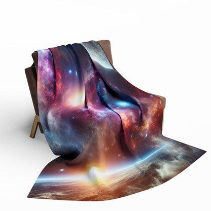 This Vast Galaxy Arctic Fleece Blanket exudes a cosmic and dreamy vibe, perfect for stargazers and space enthusiasts. It offers warmth and comfort, making it ideal for cozy nights at home or outdoor adventures. This blanket is relevant for occasions like