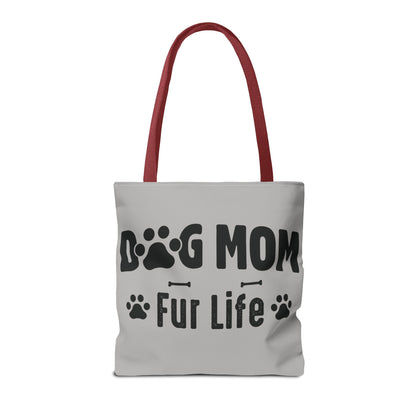 Canvas Tote Bag with 'Best Dog Dad Ever' on front & 'Dog Mom Fur Life' on back, perfect for dog-loving couples. Gives off a cozy and inclusive vibe, suitable for dog parents celebrating special occasions or everyday use.Product features- 100% Polyester bo