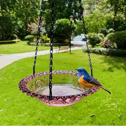 Hanging Bird Bath & Feeder — 2-in-1 Outdoor Garden Bowl