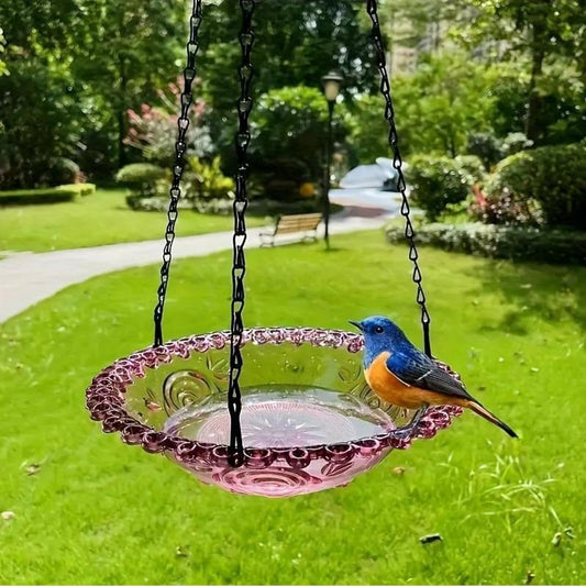 Hanging Bird Bath & Feeder — 2-in-1 Outdoor Garden Bowl