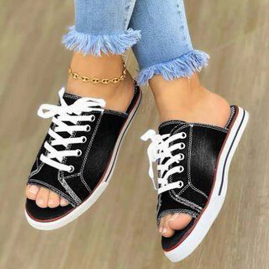 Women's Slip on Open Toe Sneaker Sandals