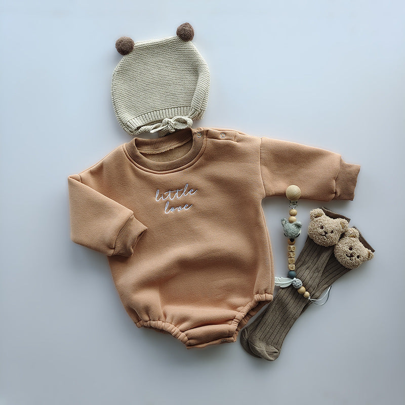 Adorable fleece lined, embroidered rompers to keep babies warm. Accessories not included Super soft and cozy, these rompers will keep your little one warm and comfortable all day long. Size: