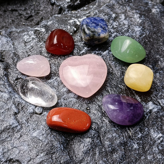 Unleash the power of love with our Chakra Combination Set! This perfect gift for yourself or a friend will align and enhance your health through the use of crystals. Take your meditation to the next level and experience the love and positivity it brings.