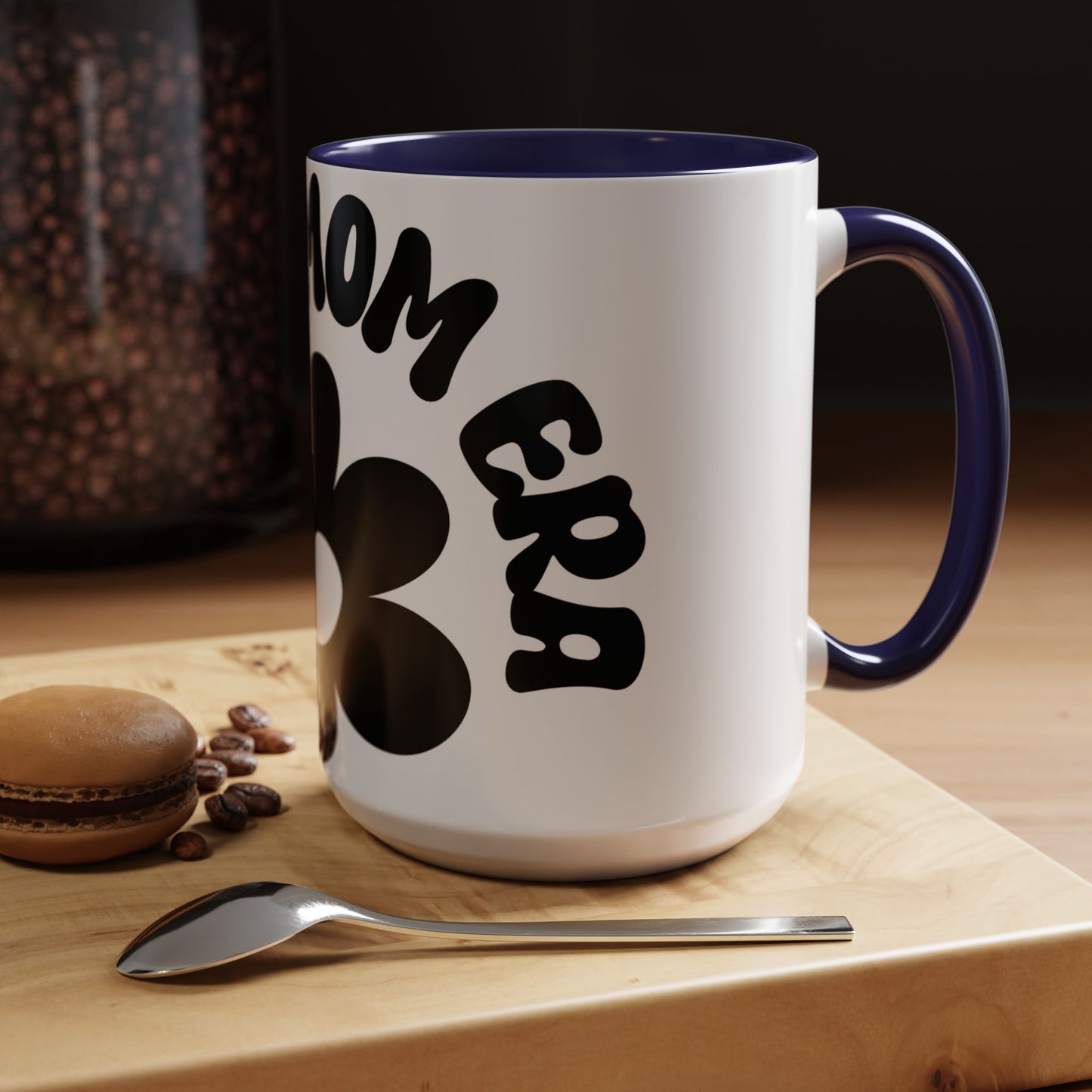 Elevate your coffee or tea ritual with these stylish and functional ceramic mugs, available in 11oz and 15oz sizes. The sleek glossy finish and eye-catching color contrast make these mugs a joy to use and look at. Perfect for moms enjoying the mom era and