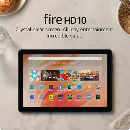 #Sponsored Amazon Fire HD 10 Tablet in Black: 25% faster, 3GB RAM for smooth streaming, reading & gaming. 10.1" 1080p Full HD display for vibrant entertainment.