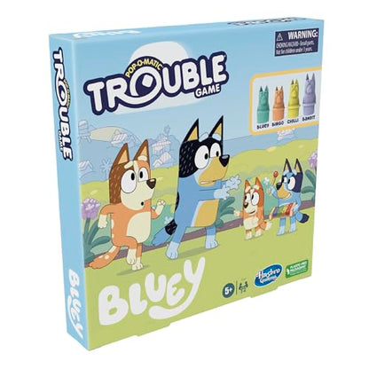 Brand: Hasbro GamingColor: MutlicoloredEdition: Standard EditionFeatures: TROUBLE GAME WITH BLUEY THEME: Kids can imagine having an adventure with Bluey and her family! This edition of the Trouble game is inspired by the popular animated series FUN WITH B