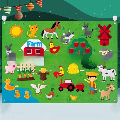 Unleash your child's creativity with these 3-dimensional felt boards! They can play show & tell, color printing dinosaurs on the storyboard, and explore various themes like stars, the ocean, the farm, the zoo, insects, and more! The possibilities are endl