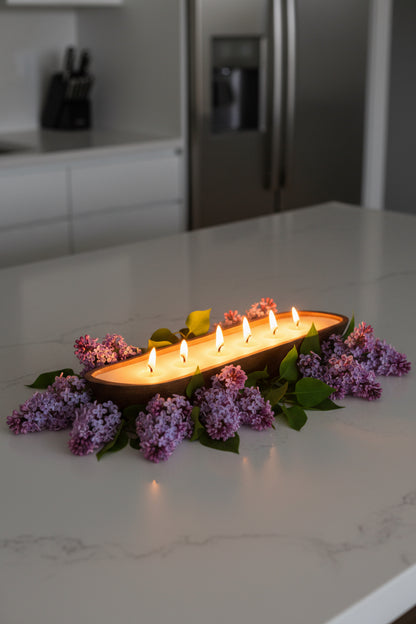 Mood Enhancing Wooden Candle Bowls