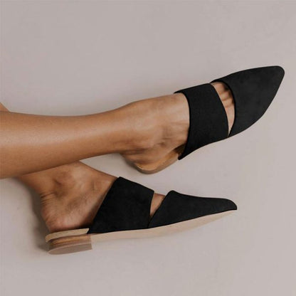 Women's Suede Pointed Toe Flats