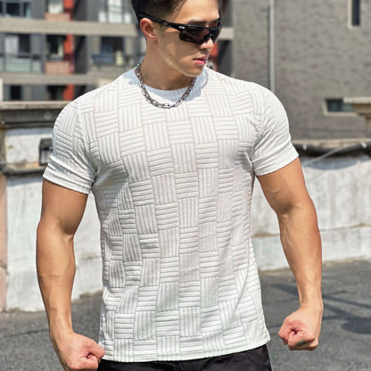 Elevate your casual wardrobe with our Men's Short Sleeve Casual Tee. Designed for versatility, this tee is perfect for any occasion - from business casual to park outings to special events. Whether you're a teen boy, young adult, or mature man, our tee is