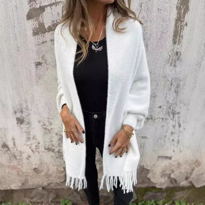 Women's Sleeved Open Cardigan and Loose Shawl