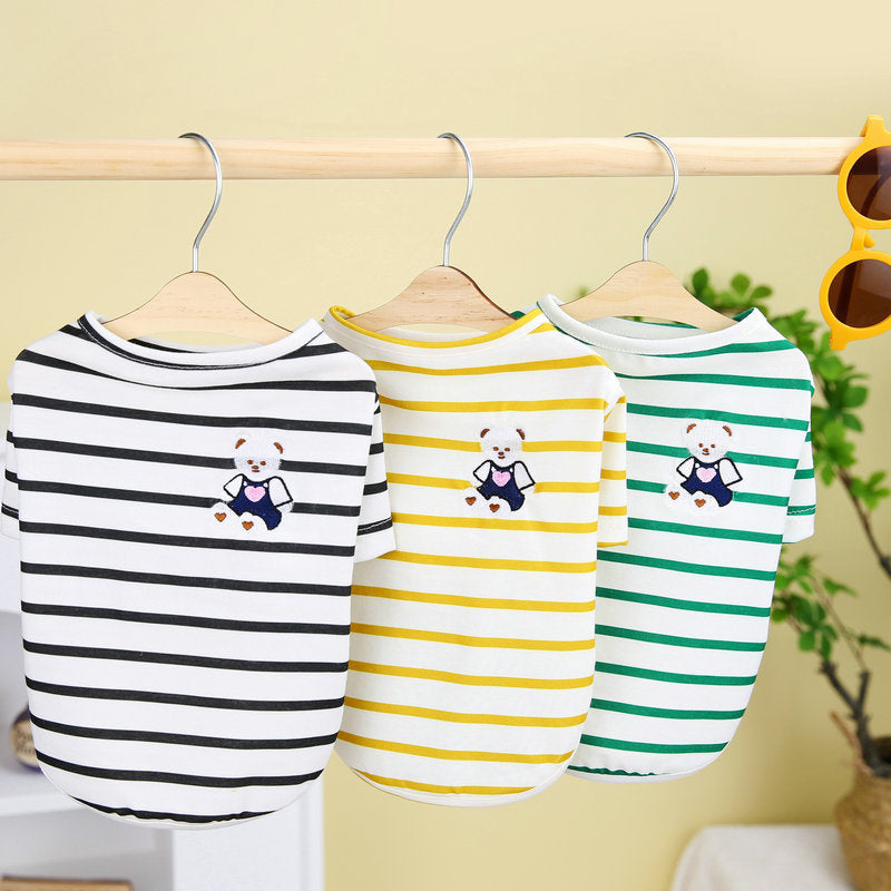 Striped Pet Dog Shirt