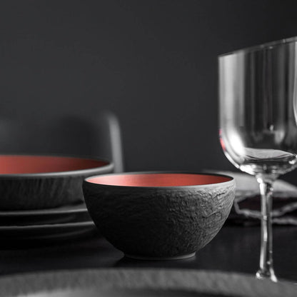 Villeroy & Boch Manufacture Rock Glow 3 Piece Condiment Set, Premium Porcelain, Made in Germany