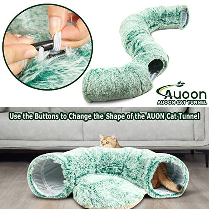 "Sponsored" Brand: AUOON Color: Green Features: Premium Design: This lovely long cat tunnel is 36 inches,providing plenty space for less than 10 KG cat or small dog to play together Great for Playing:This soft and plush material is more luxurious and dura