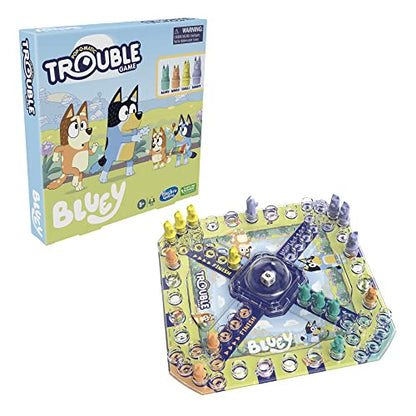 Brand: Hasbro GamingColor: MutlicoloredEdition: Standard EditionFeatures: TROUBLE GAME WITH BLUEY THEME: Kids can imagine having an adventure with Bluey and her family! This edition of the Trouble game is inspired by the popular animated series FUN WITH B