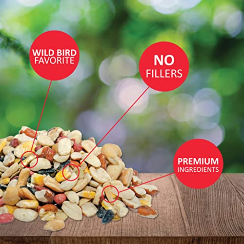 Brand: LyricColor: MultiFeatures: A high-energy wild bird mix featuring a gourmet blend of select fruits, seeds and shell-free nuts 12 premium, all natural ingredients Attracts chickadees, robins, orioles, blue jays, titmice, buntings, cardinals, grosbeak