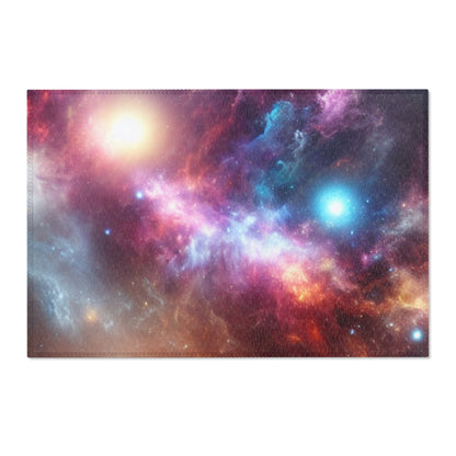 Bring the beauty of the night sky into your home with this Vast Galaxy Area Rug. Perfect for astronomy enthusiasts and stargazers, this rug adds a mystical and dreamy vibe to any room, indoor or out. Ideal for decorating a bedroom, living room, study or o