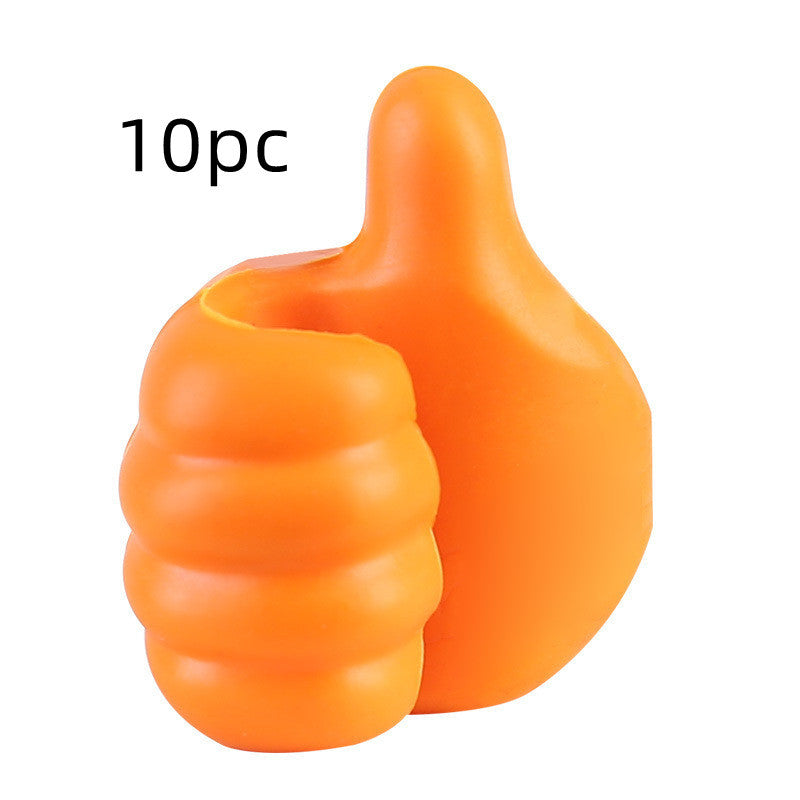 Constructed from soft silicone material, this multifunctional thumb wall hook is durable, reusable, and resistant to wear, deformation, fading, and daily wear and tear. Its sleek design and creative thumb shape make it a practical and interesting storage